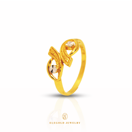 Elegold Jewelry · White Gold Plated Rings · Solid Gold Ring  · 916 Gold RIngs · 22K Gold Ring · 22K Gold Jewellery · 22K Solid Gold · 916 Gold · 916 Gold RIng · 22K Solid Gold Jewellery · Gold Jewellery · White Gold Plated Gold Jewellery