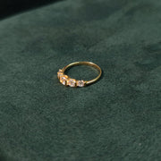 Elegold Quadruple Square Shaped CZ Stone Gold Ring