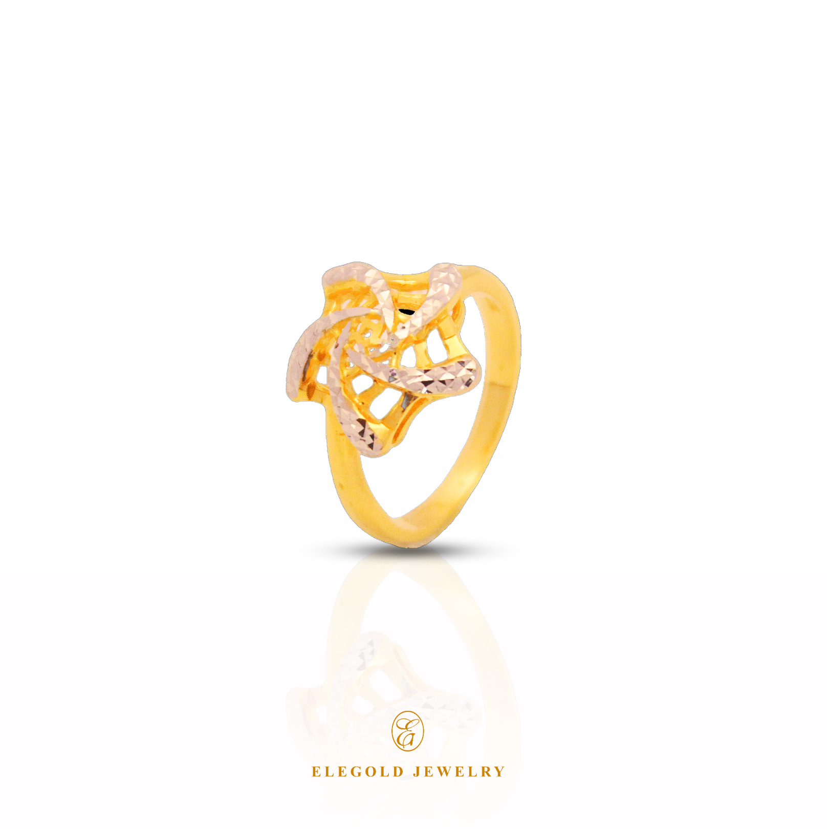 Elegold Jewelry · White Gold Plated Rings · Solid Gold Ring · 916 Gold RIngs · 22K Gold Ring · 22K Gold Jewellery · 22K Solid Gold · 916 Gold · 916 Gold RIng · 22K Solid Gold Jewellery · Gold Jewellery · White Gold Plated Gold Jewellery