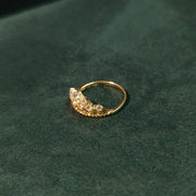 Elegold Crown CZ Stone Gold Ring