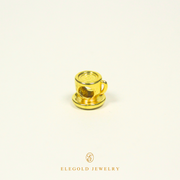 Elegold 916 Gold Hallow TeaCup Charm - 20N66