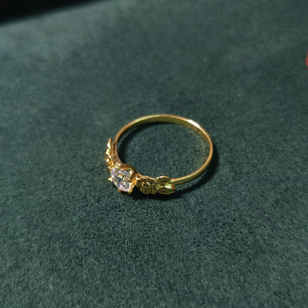 Elegold Fashion CZ Stone Gold Ring