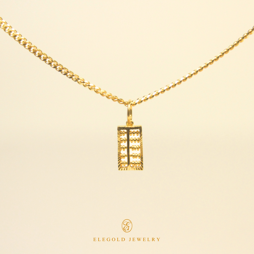 916 Gold Abascus Pendant