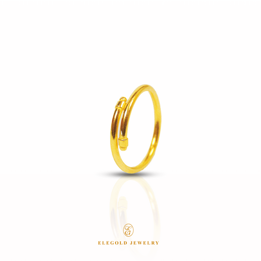 Elegold Jewelry · Trendy Gold Rings · New Trend Gold Ring · 916 Gold RIngs · 22K Gold Ring · 22K Gold Jewellery · 22K Solid Gold · 916 Gold · 916 Gold RIng · 22K Solid Gold Jewellery · Gold Jewellery · Trendy Gold Jewellery Design · Modern Gold Rings